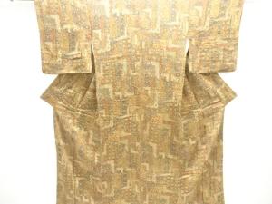 更甚作　縮緬地　花更紗模様小紋着物